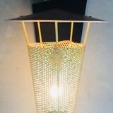 Wall lamp in rigitulle or perforated sheet with conical reflector - 1950