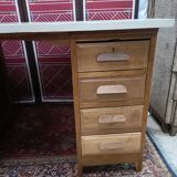 Box desk, 8 drawers, vintage