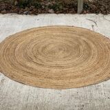 Husch Natural Round Scandinavian Jute Rug 155cm