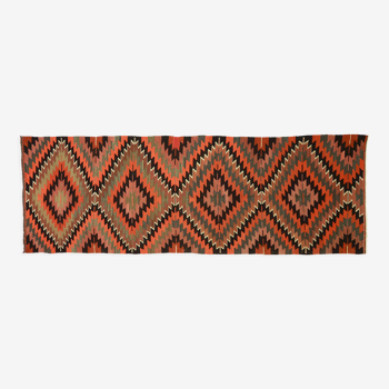 Anatolian handmade kilim rug 342 cm x 117 cm