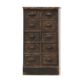 Wooden craft furniture with 10 drawers