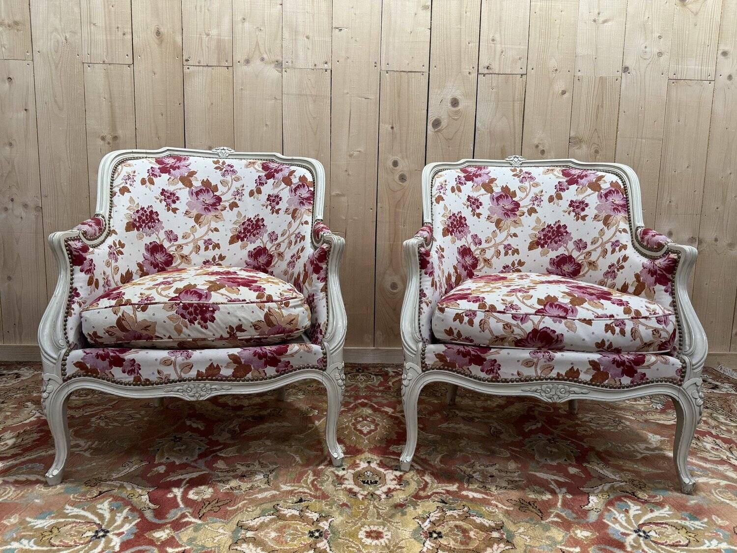 Pair of armchairs - Louis XV style bergères