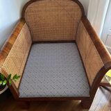 double caned armchair