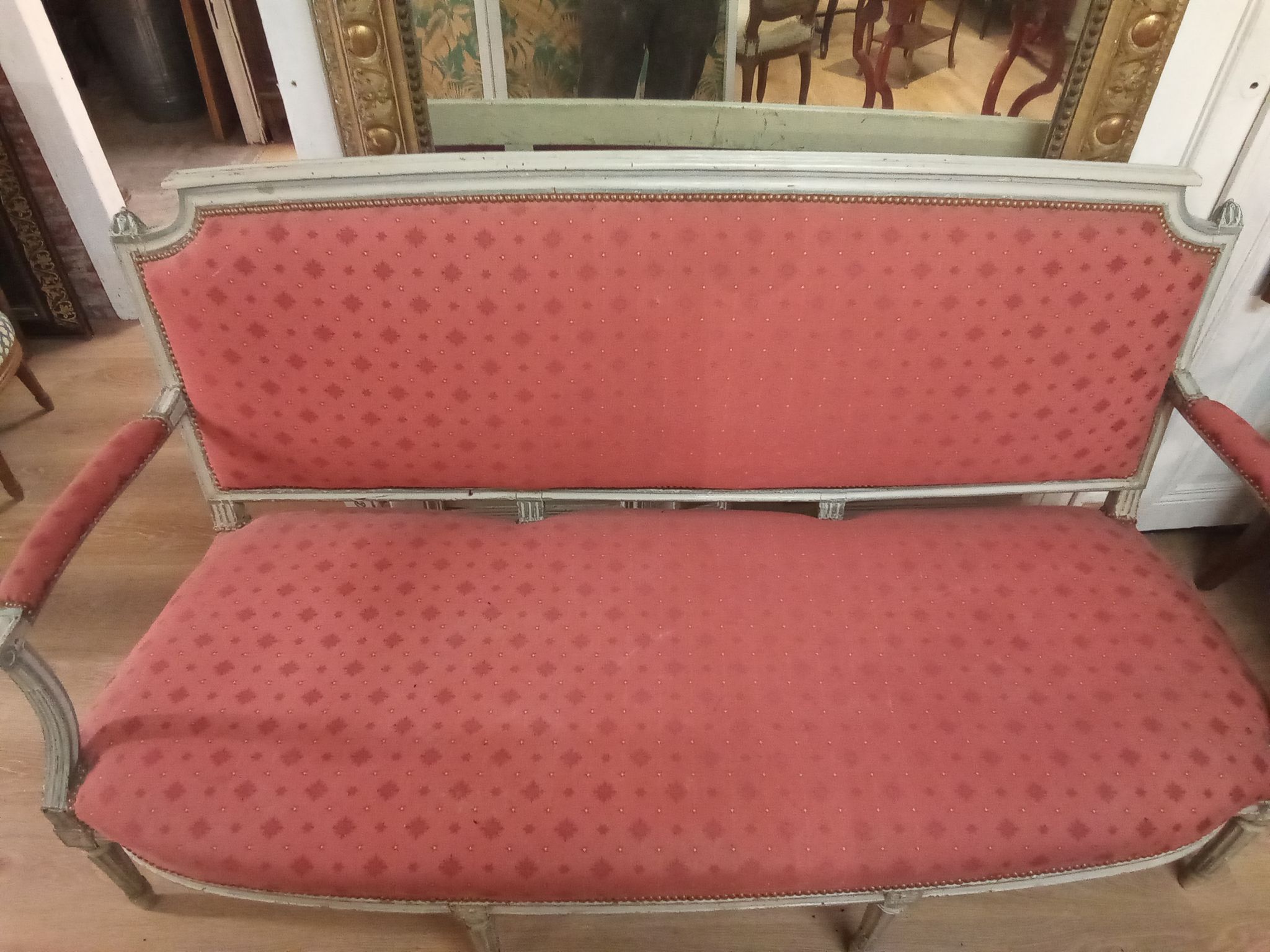 Canapé banquette d'époque Louis XVI
