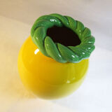 Yellow ceramic vase