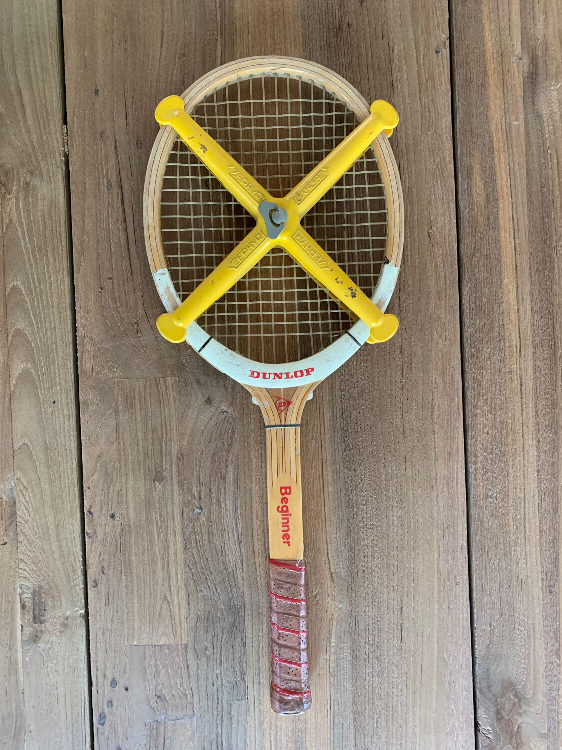 Wooden tennis racket for children