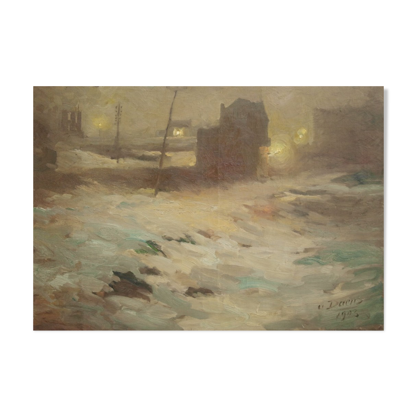 Village under the snow