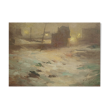 Village under the snow