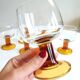 70's Amber Wine Glasses
