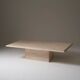 Table basse en travertin vintage 1980
