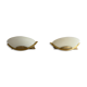 Pair of brass and glass wall lights from the Spage era, 1980, Germany.