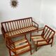 Living room set sofa armchair coffee table Scandinavian design 60s Swedish vintage teak
