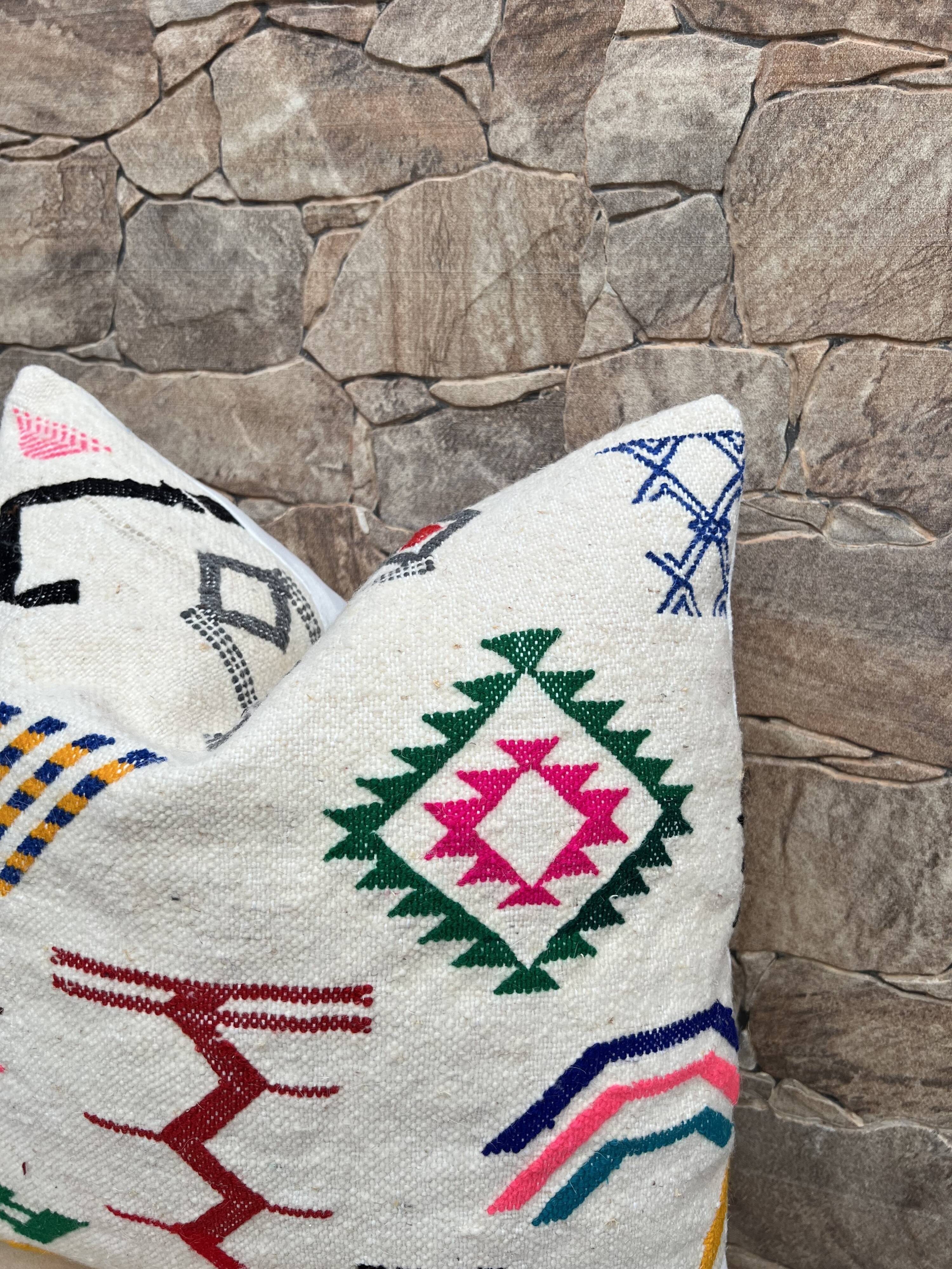Azilal cushion cover / Authentic beni ourain cushion cover / Boho pillow cover