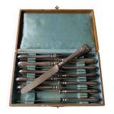 Cutlery set 12 knives Silver-plated metal Armand Frenais Silverware
