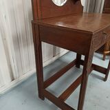 Art deco wooden dressing table oak round mirror