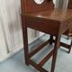 Coiffeuse en bois art déco miroir rond chêne