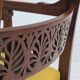 1920-30s, carved wood armchair, design after Georges Jacob, reupholstered.