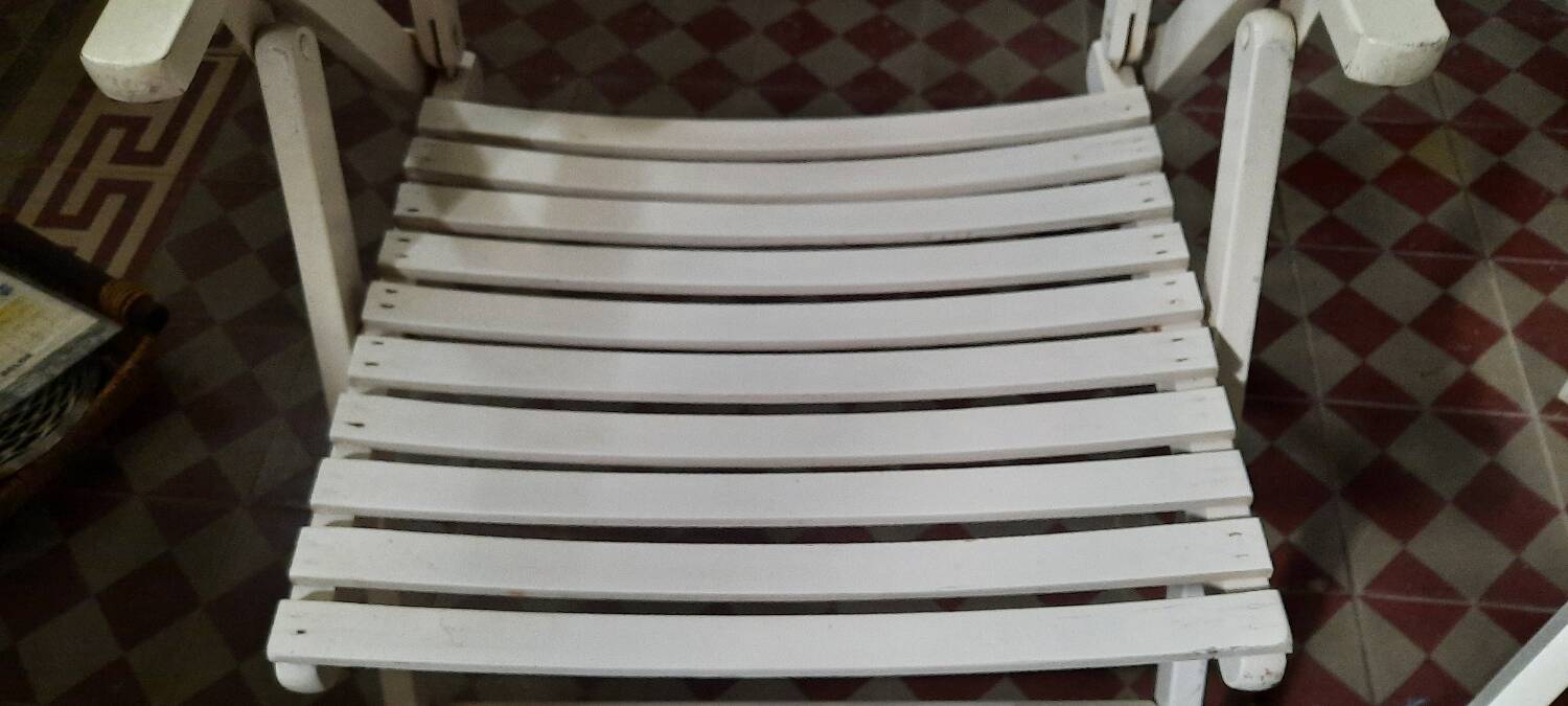 4 R Gleizes folding garden armchairs