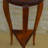 Art deco style pedestal table in beech wood