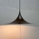 Mid-Century Modern Space Age Danish Brown Semi Pendant Lamp by Claus Bonderup and Torsten Thorup for Fog & Mørup, 1960s