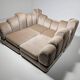 Beige mohair velvet sectional sofa by Hans Hopfer, Roche Bobois.