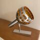Space age wall lamp, chrome metal, 70s
