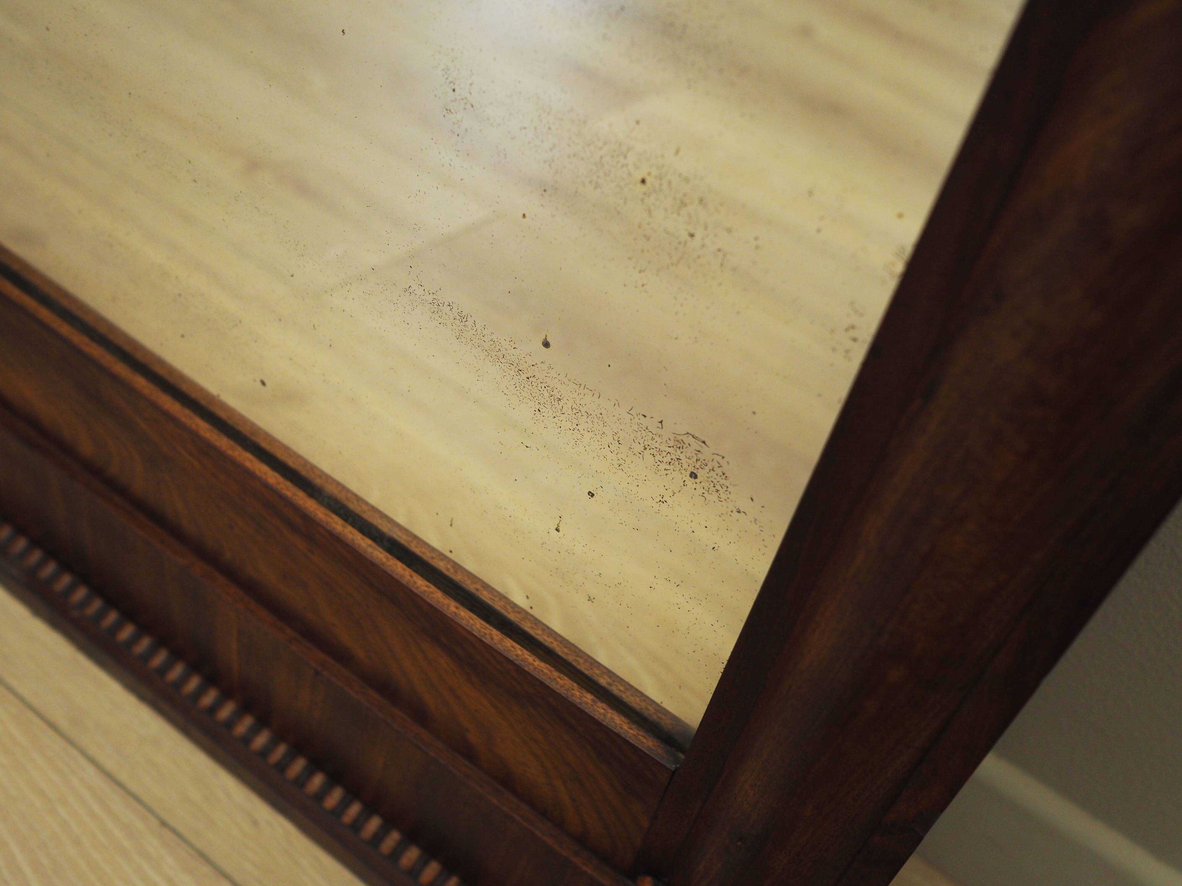 Mirror in wooden frame, Danish design, 1970s, production: Denmark