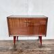 Bar roulant éclairant pieds compas sur roulette 1960