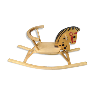 Rocking wooden horse