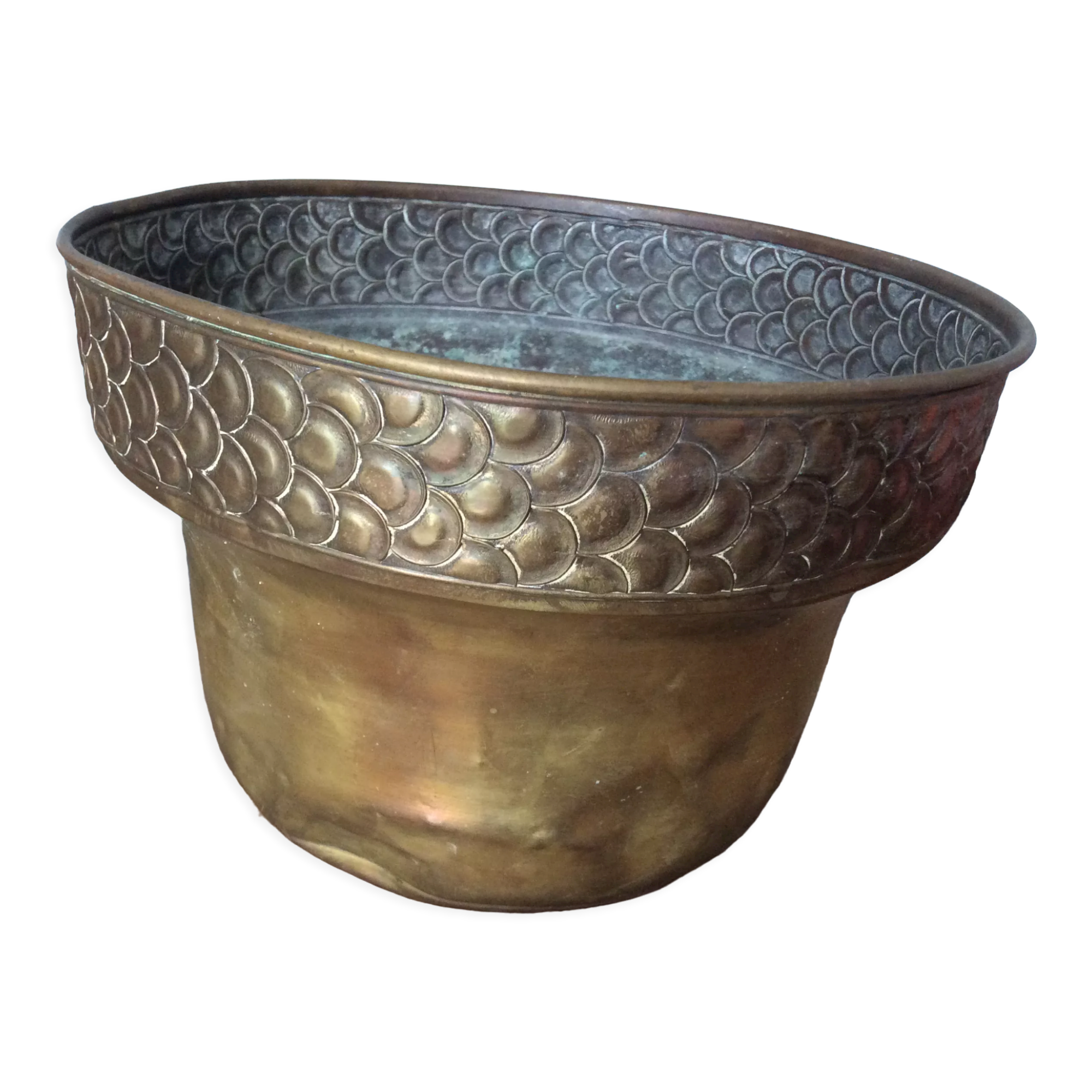 Cache pot en cuivre