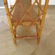 Bookcase, rattan shelf, 70s