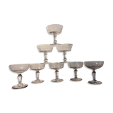 Baccarat and Meisenthal cut glasses 8p.