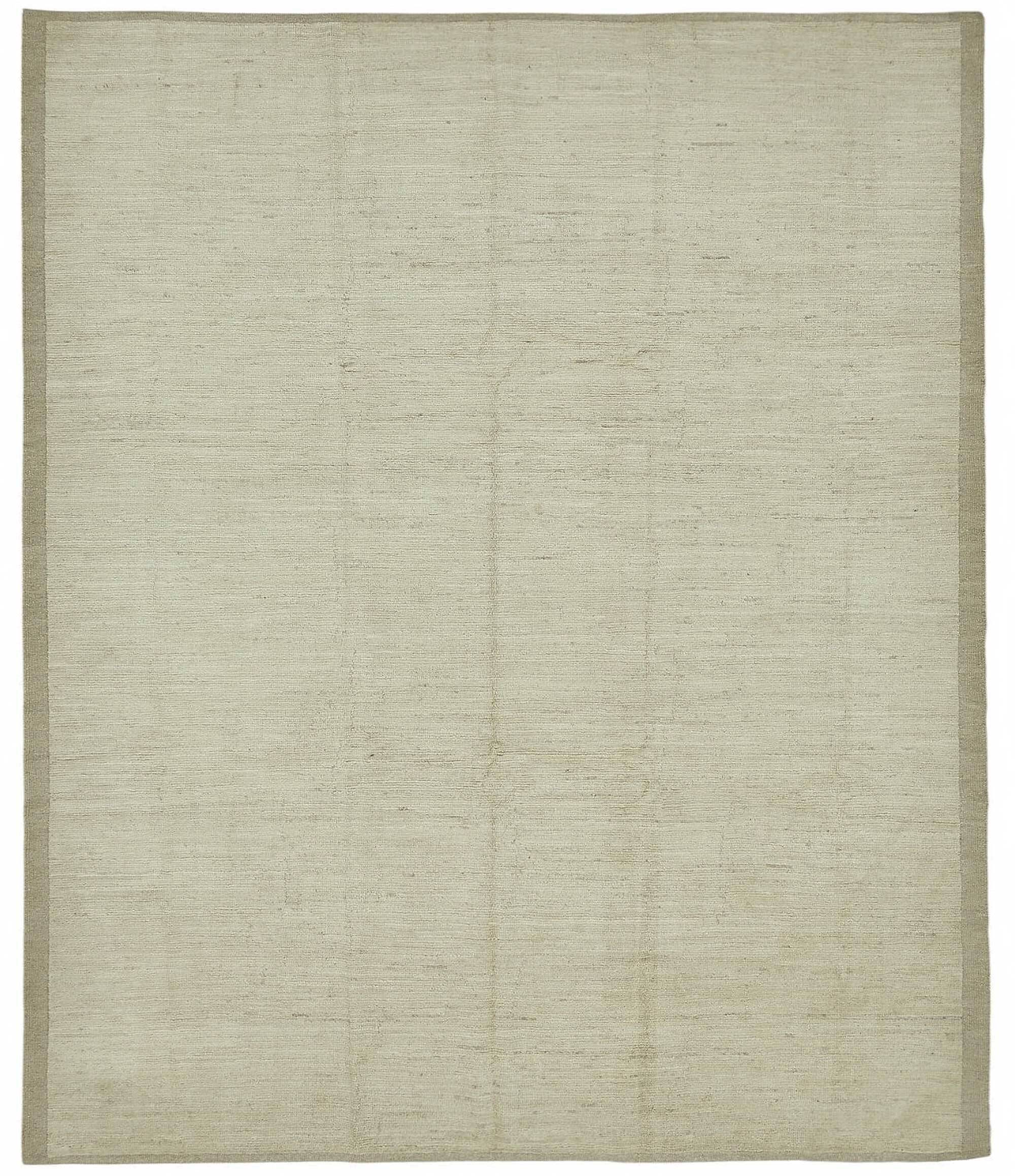Handwoven Tribal One of a Kind 248 cm x 296 cm Beige Wool Carpet