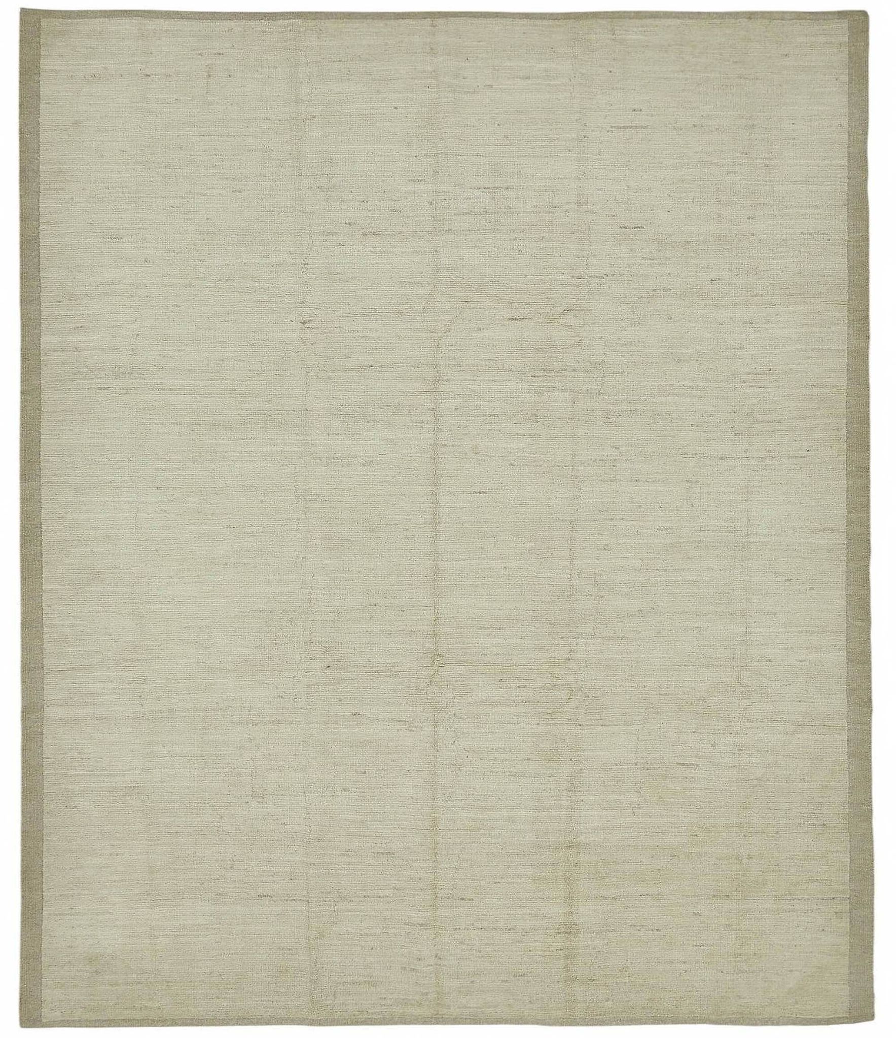 Handwoven Tribal One of a Kind 248 cm x 296 cm Beige Wool Carpet
