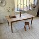 Beech and pine farmhouse table with spindle legs 170 cm