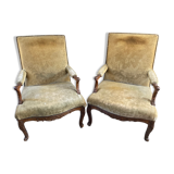 Paire de fauteuils Régence