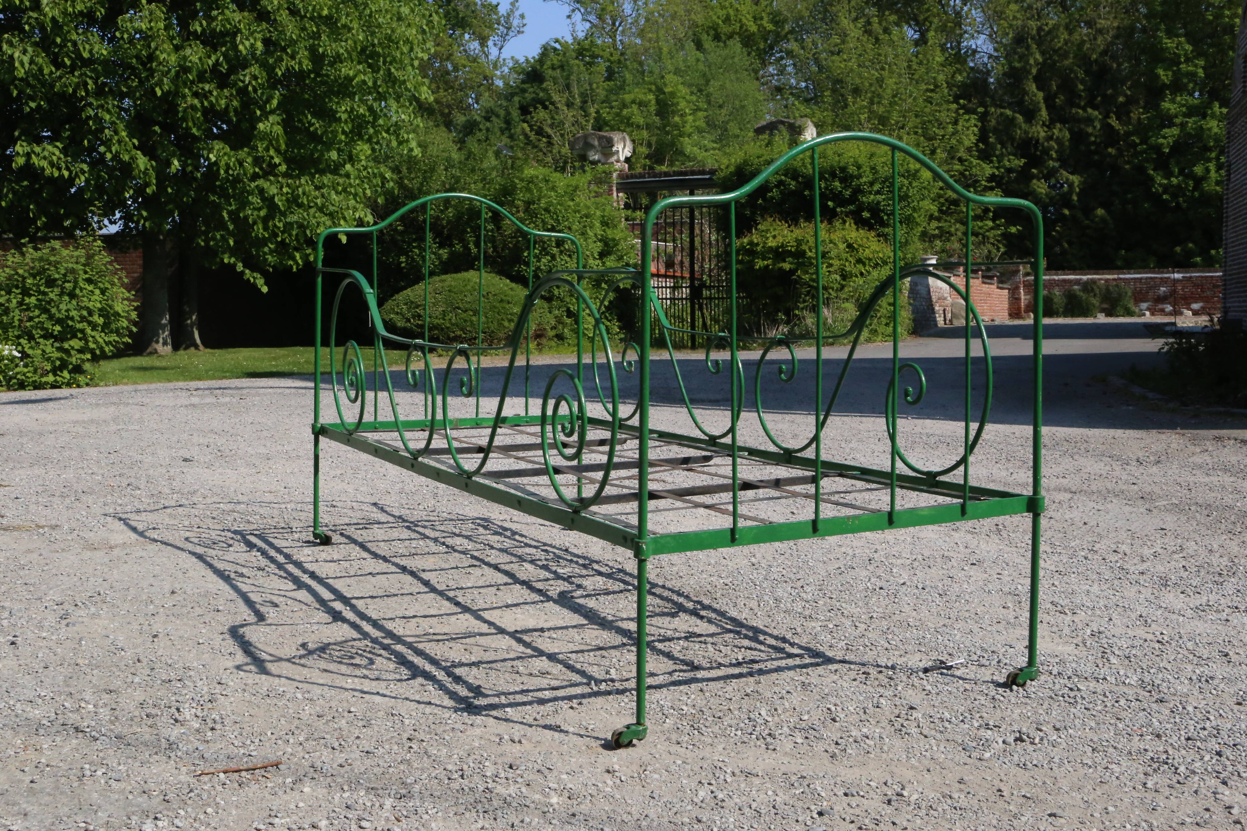 Antique metal bed, vintage