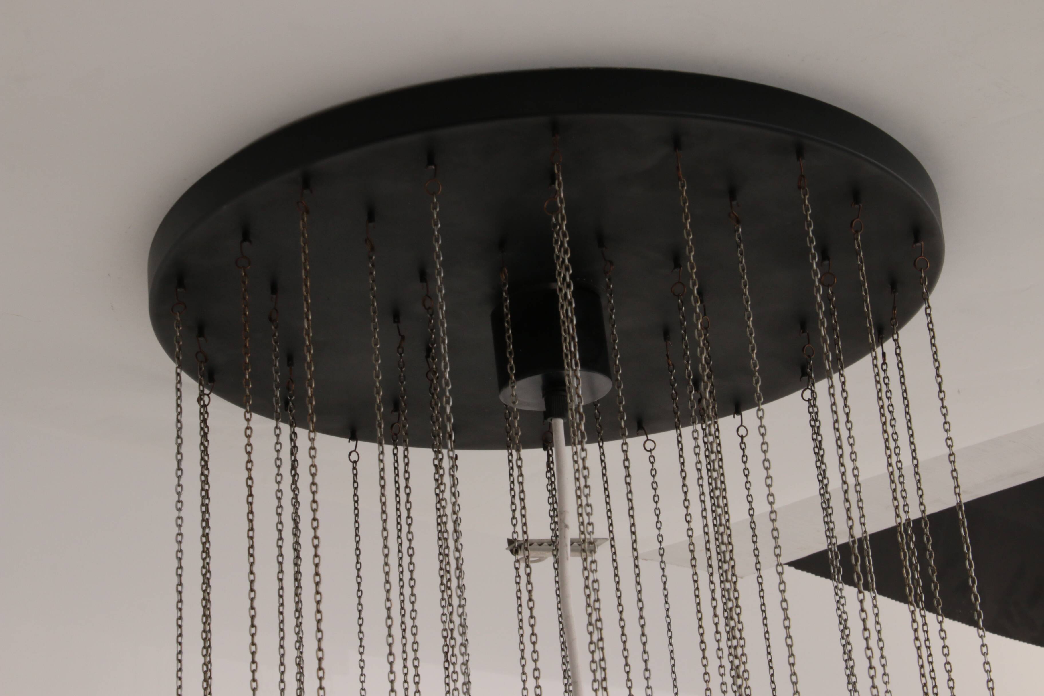 Kalmar 'Tulipan' Chandelier Pendant Light, Blown Glass, 1970