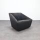 Postmodern Leather Armchair on Wheels by Cor