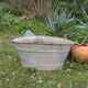 Old oval zinc basin 65 liters