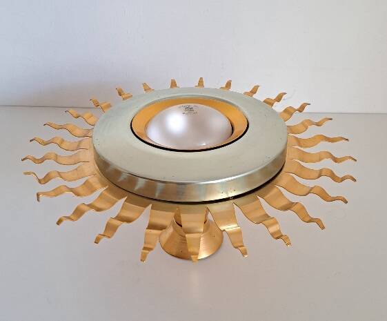 Plafonnier en métal doré