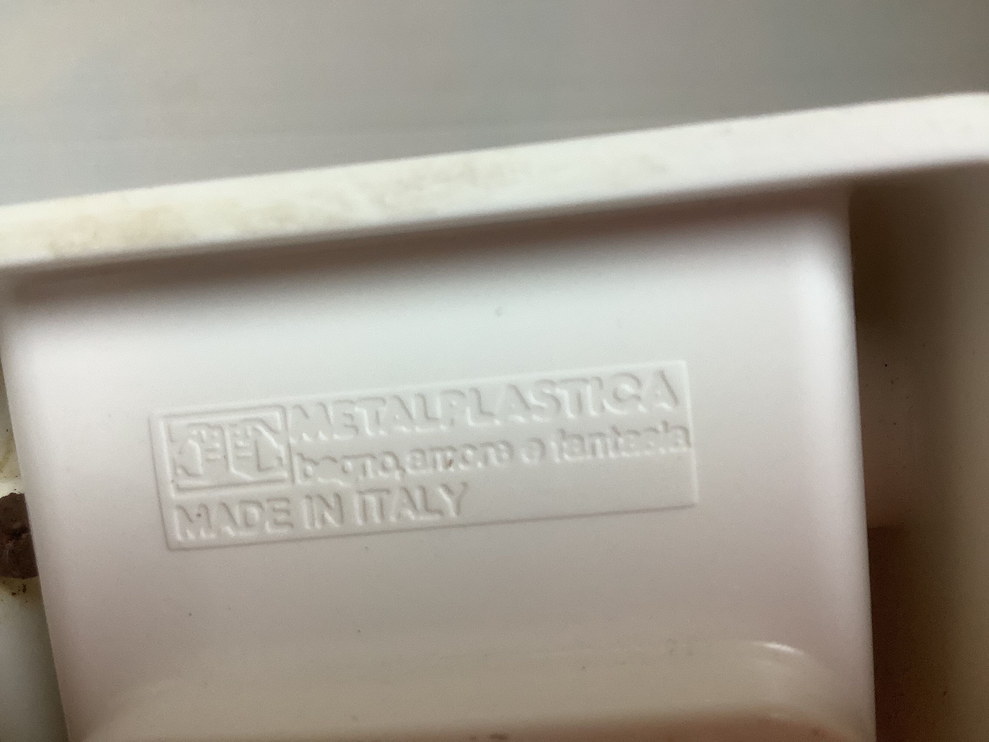 Towel rack white Space age Italy metal plastica