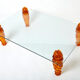 Resin glass coffee table signed Garouste & Bonetti 1990