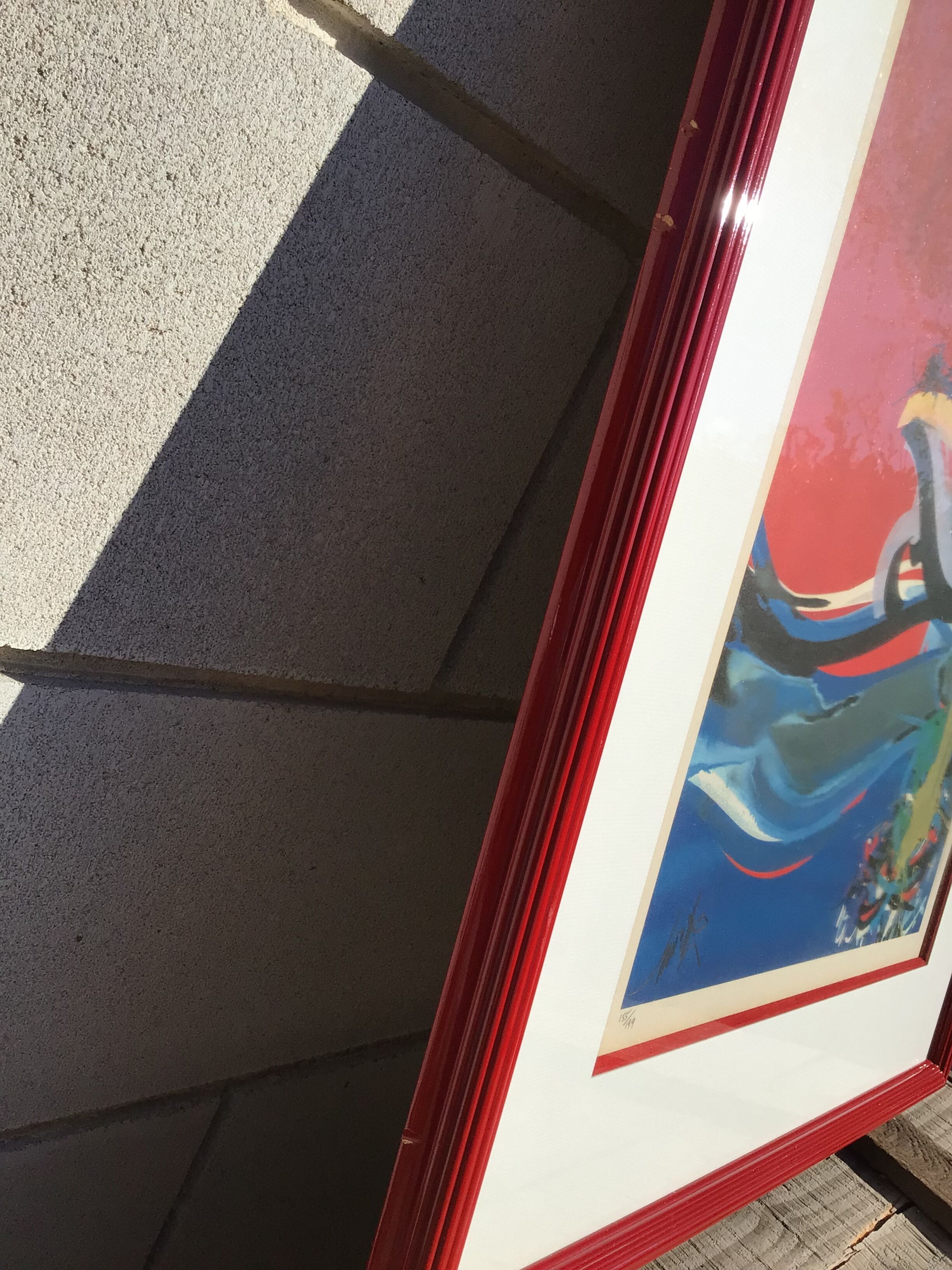 Lithograph Georges Mathieu signed and numbered framed