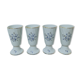 4 mazagrans in Berry porcelain