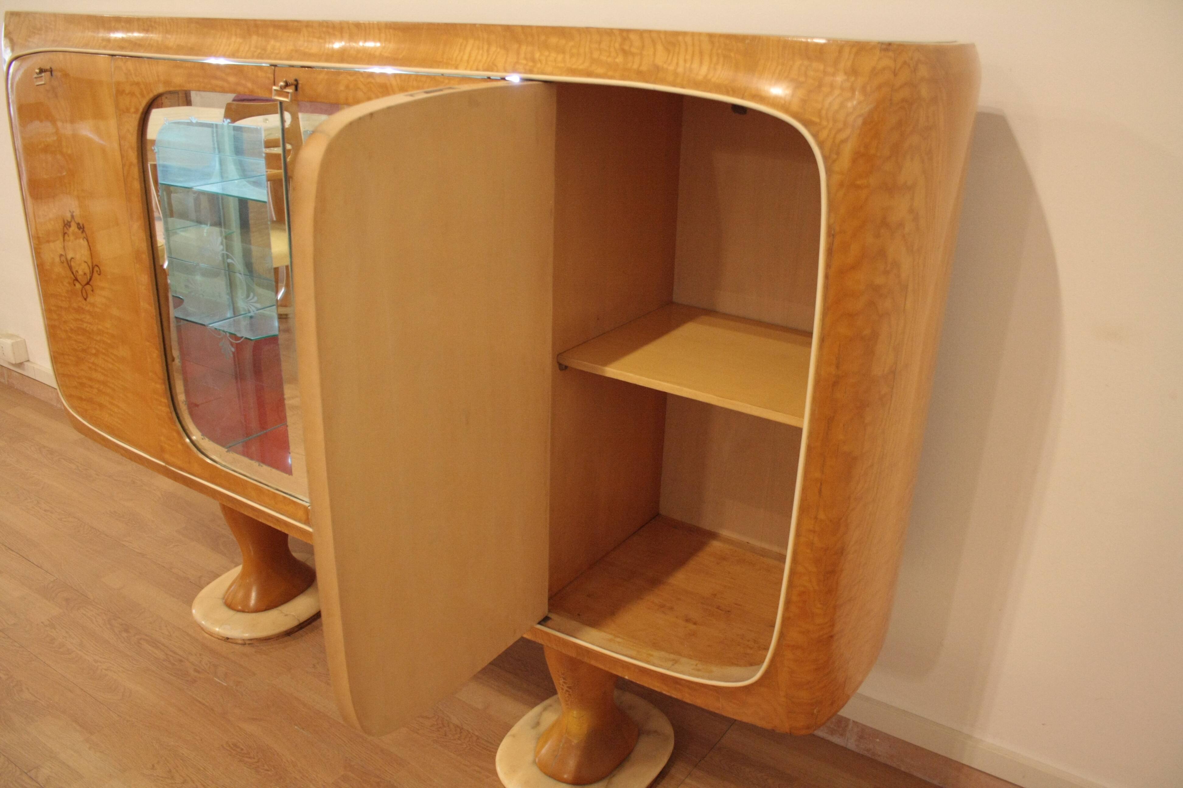 Meuble bar Buffet Mid-Century Modern, années 1950