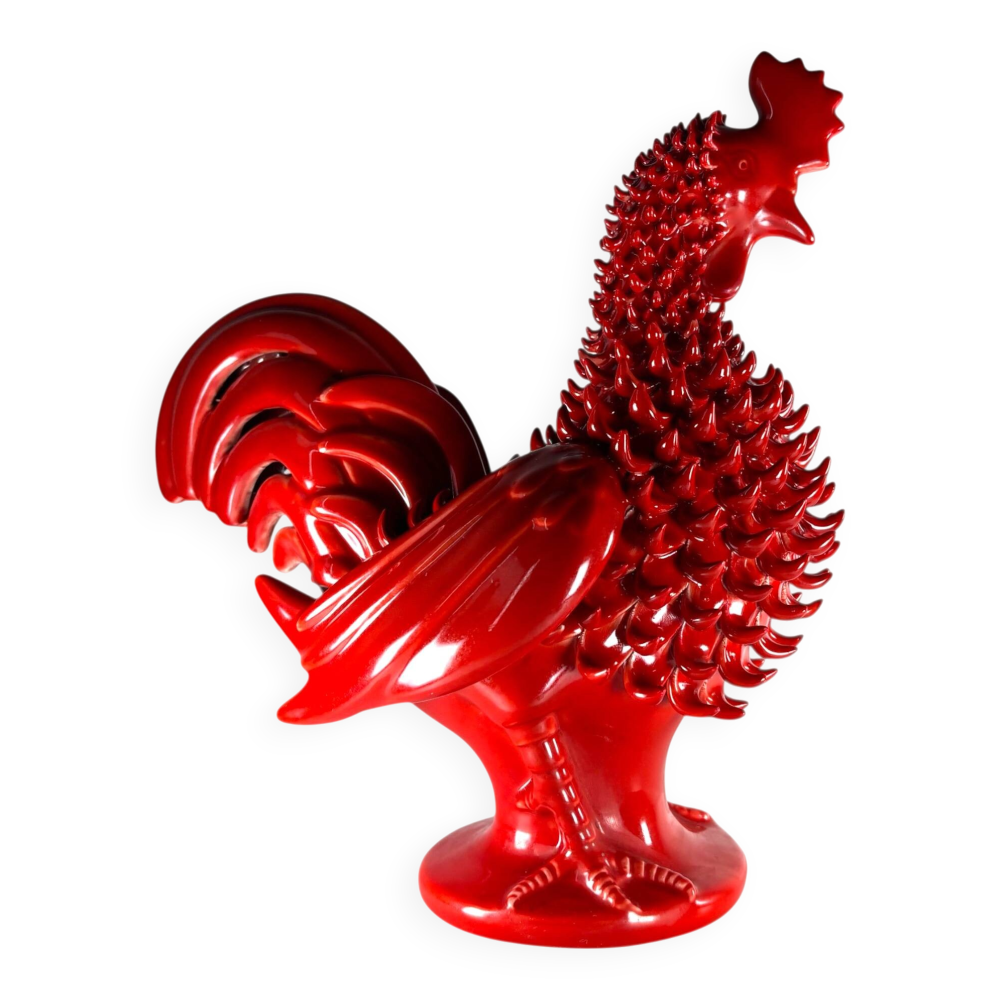 Vintage Behrend ceramic hen, 1960s, Italy, XL