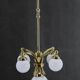 1930s Restored Brass Chandelier, Czechoslovakia