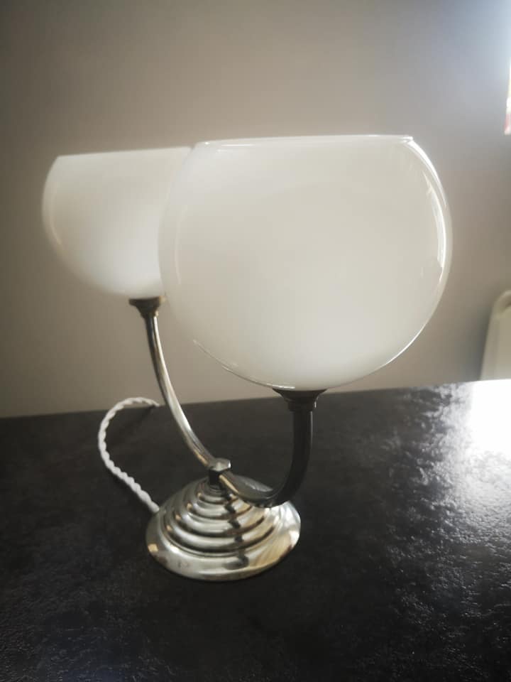Table lamp globes opaline period art deco 1930