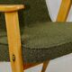 366 olive boucle armchair, 1970s